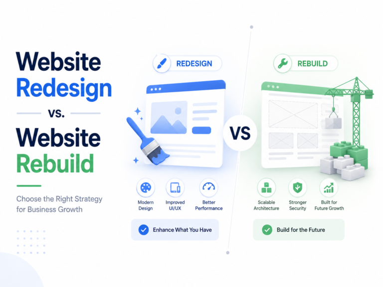 Website Redesign vs. Rebuild: How to Choose the Right Strategy for Your Business Growth